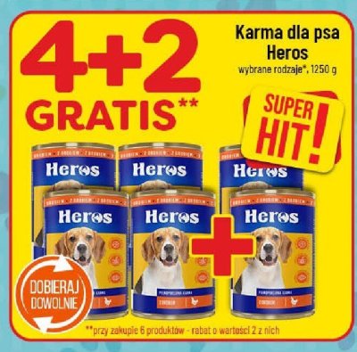 Karma dla psa Heros wybrane rodzaje promocja w POLOmarket