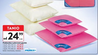 Poduszka z pierzem gęsim 70 x 80 cm promocja w Intermarche