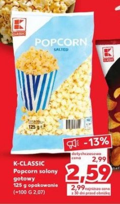 Popcorn solony K-classic promocja