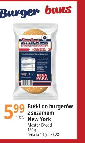 Bułki burger new york Master bread promocja