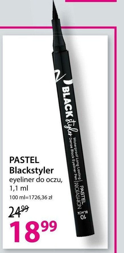 Eyeliner do oczu Pastel blackstyler promocja