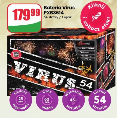 Bateria fajerwerki Virus PXB3614 promocja w Dino