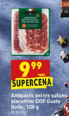 Antipasto dei tre salumi piacentini Gustobello promocja