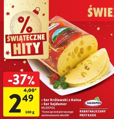 Ser Królewski z Kolna / Ser Starmer MLEKPOL promocja w Intermarche