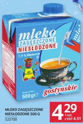 Mleko zagęszczone niesłodzone 500 g promocja w Selgros