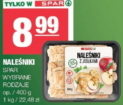 Naleśniki SPAR wybrane rodzaje promocja w SPAR