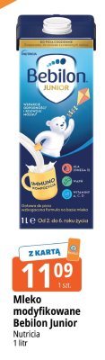 Mleko modyfikowane Bebilon Junior Nutricia promocja w Leclerc