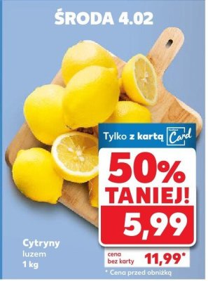 Cytryny luzem 1 kg Kaufland promocja w Kaufland
