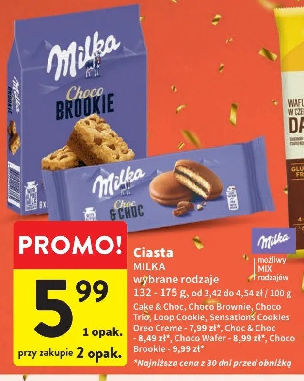 Ciastka z nadzieniem oreo Milka cookies sensations promocja