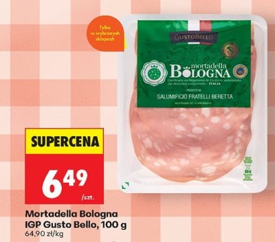 Mortadella Bologna IGP Gusto Bello promocja w Biedronka