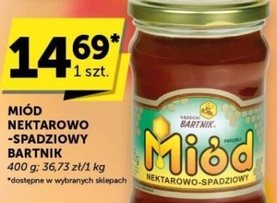 Mi贸d nektarowo-spadziowy Bartnik s膮decki promocja w Euro Sklep