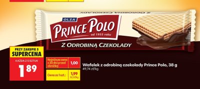 Wafelek z odrobiną czekolady  promocja w Biedronka