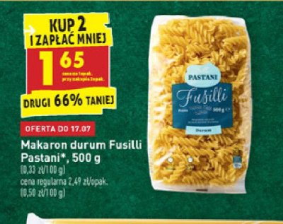 Makaron fusilli Pastani promocja