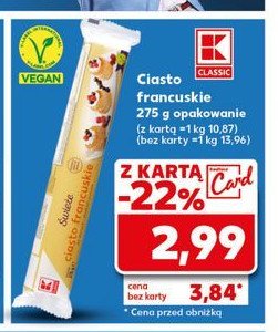 Ciasto francuskie K-classic promocja