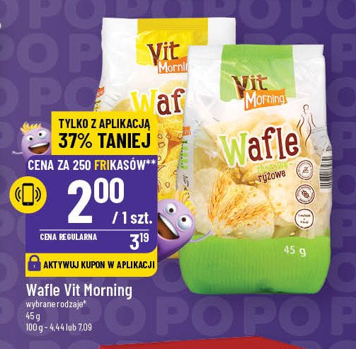 Wafle zbożowo-ryżowe Vit morning promocja w POLOmarket