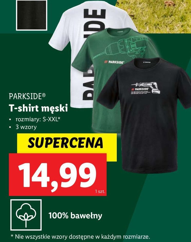 T-shirt męski s-xxl Parkside promocja w Lidl