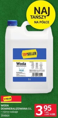 Woda demineralizowana Top Seller promocja w Selgros