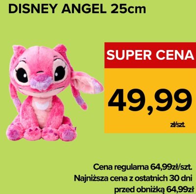 Pluszak DISNEY ANGEL 25cm promocja w Supeco