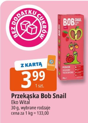 Przekąska Bob Snail Eko Wital jabłkowo-truskawkowe promocja w Leclerc