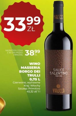 Wino Masseria Borgo dei Trulli 0,75 L promocja w Duży Ben
