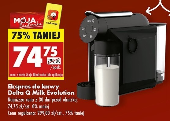 Ekspres milk qool evolution ze spieniaczem do mleka Delta q promocja