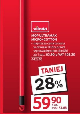 Mop Vileda ULTRAMAX MICRO+COTTON promocja w Selgros