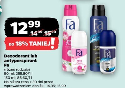 Dezodorant różne rodzaje promocja w Netto