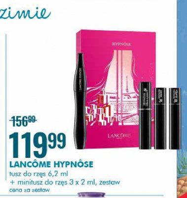 Tusz zwiększający objętość + tusz wydłużający rzęsy + tusz pogrubiający + tusz podkrecający Lancome hypnose promocja
