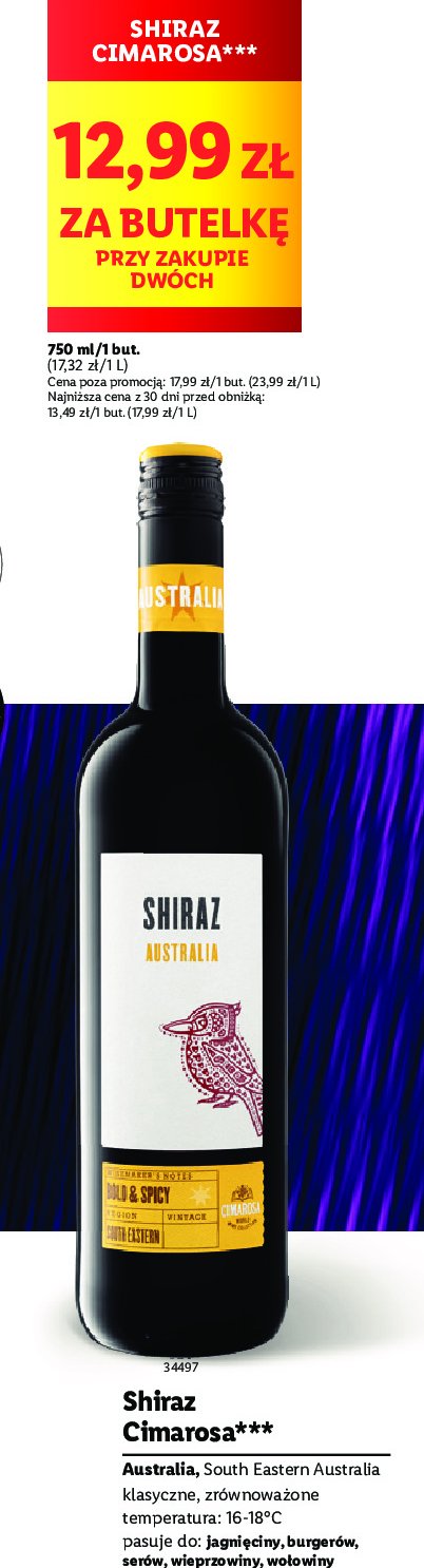 Wino Shiraz australia promocja