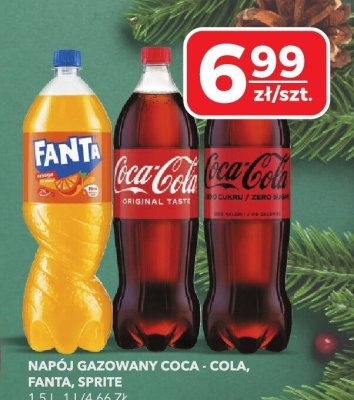 Napój gazowany Coca-Cola Fanta Sprite promocja w Top Market