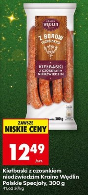 Kiełbaski z czosnkiem niedźwiedzim Polskie Specjały promocja w Biedronka