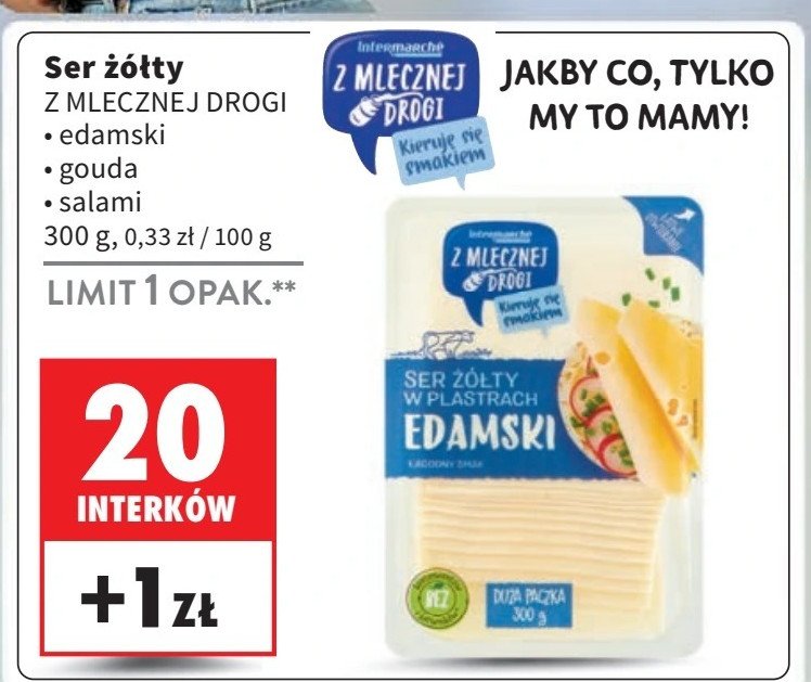 Ser salami Z mlecznej drogi promocja w Intermarche