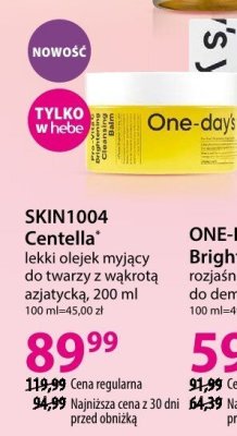 Olejek SKIN1004 Centella lekki olejek myjący do twarzy z wąkrotą azjatycką, 200 ml promocja w Hebe