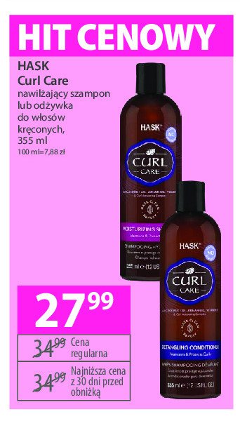 Odźywka do włosów HASK CURL CARE promocja