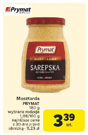 Musztarda sarepska Prymat promocja