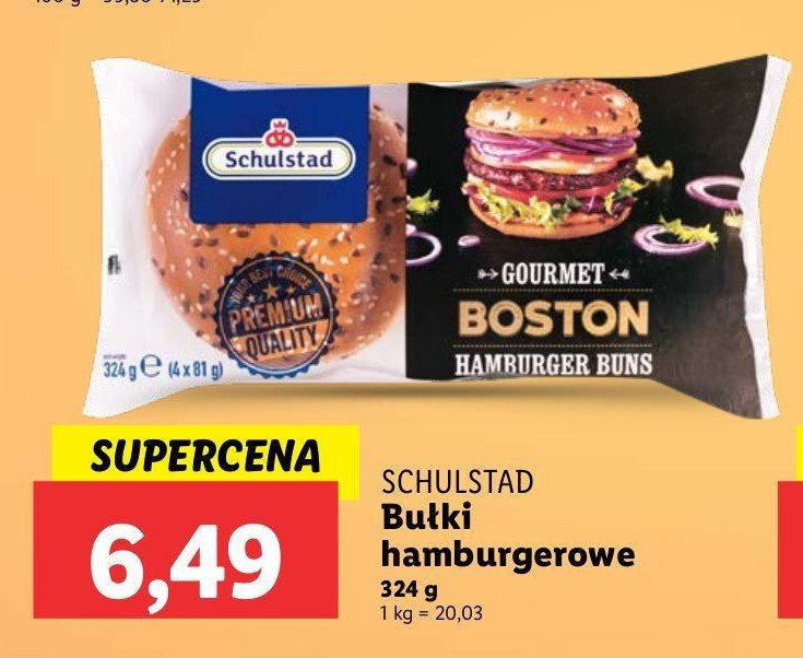 Bułki hamburgerowe gourmet boston Schulstad promocja