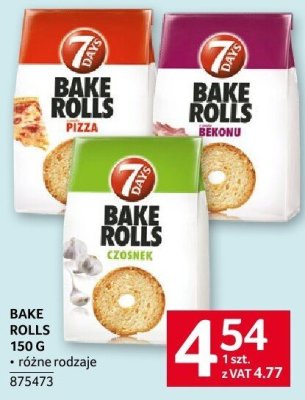 Paluszki Bake Rolls 150 g różne rodzaje 7Days promocja w Selgros