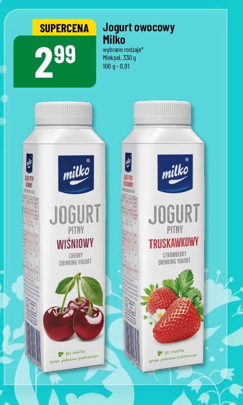 Jogurt wiśnia Milko promocja