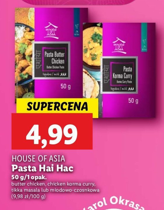 Pasta butter chicken House of asia promocja