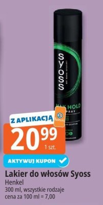 Lakier do włosów Syoss keratin promocja w Leclerc