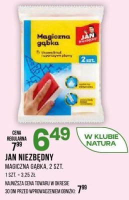 Magiczna gąbka JAN NIEZBĘDNY 2 SZT promocja w Drogerie Natura