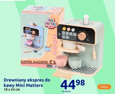 Zabawka Drewniany ekspres do kawy Mini Matters promocja w Action