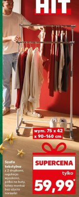 Szafa tekstylna z 2 drążkami promocja w Kaufland