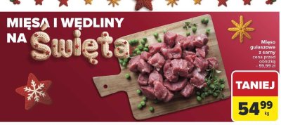 Mięso gulaszowe z sarny promocja w Carrefour