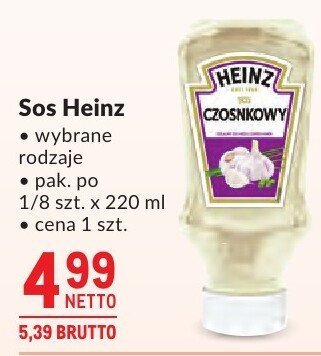 Sos Heinz wybrane rodzaje promocja w Makro
