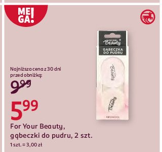 Gąbeczka do pudru For your beauty promocja
