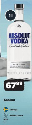 Wódka Absolut czysta promocja w Netto