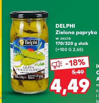 Zielona papryka w occie Delphi kaufland promocja