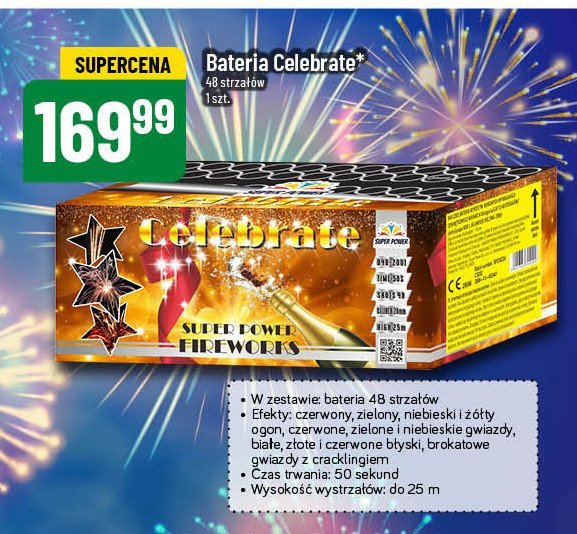 Bateria celebrate 48 strzałów SUPER POWER promocja