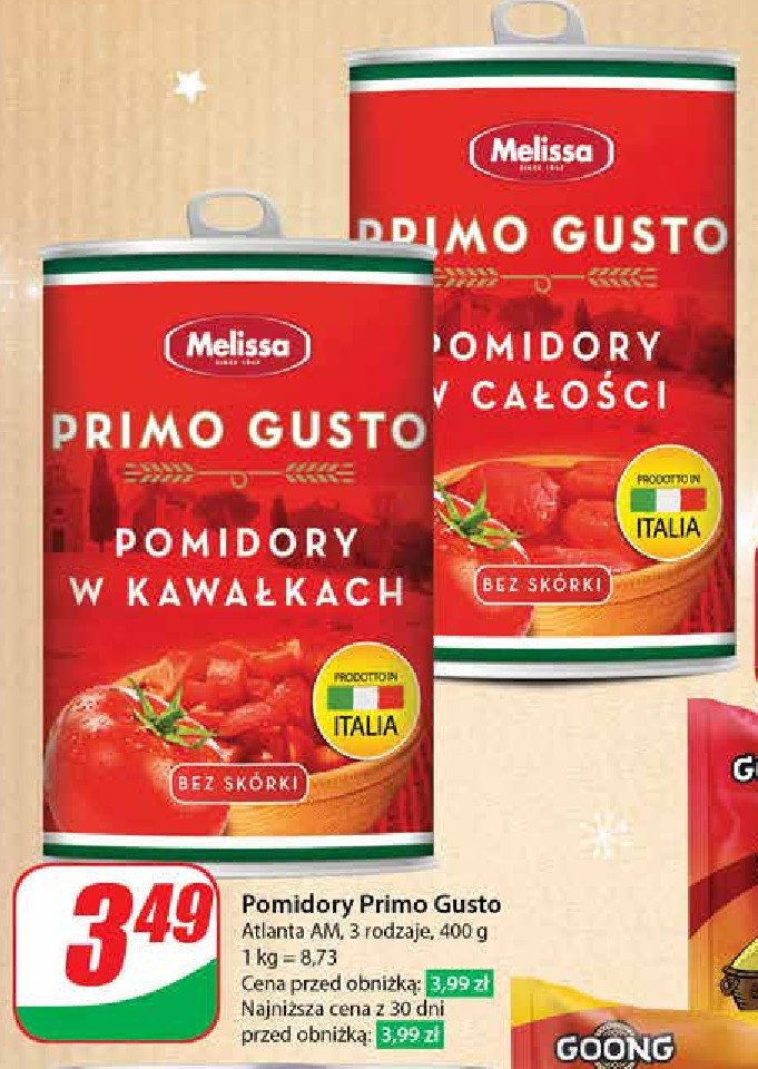 Pomidory w kawałkach Melissa primo gusto tomatera promocja